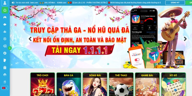 Truy cập trang chủ chính thức nhà cái 123win 